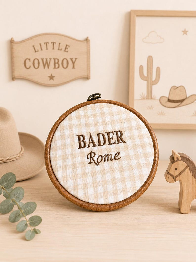 Personalised gingham set